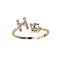 thumbnail image 1 of PVCS Exquisite Fashion 26 English Alphabet Style Ring Letter Fashion Copper Ring, 1 of 2