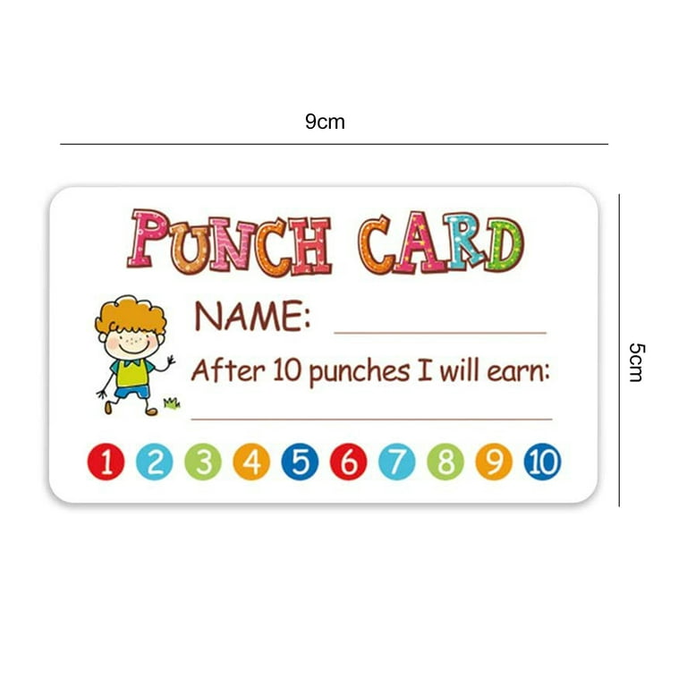 Punch Cards for Rewards and Incentives: Back to School Fall Themed Options
