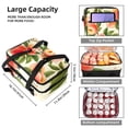 thumbnail image 3 of Peach Insulated Double Layered Lunch Bag with Two Compartments, Large Capacity, Hand Carry, 7.1x11.4x16.1 Inches, Refrigerated Lunch Bags, 3 of 6