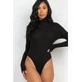 thumbnail image 2 of Long Sleeve Ribbed Turtle Neck Bodysuit, 2 of 9