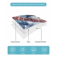 thumbnail image 4 of Quilts Queen Size Bedding Set, Christmas Snowman Reversible Summer Quilt 3 Pieces, Winter Xmas Trees Snowflakes Blue Lightweight Bedspreads Coverlets with 2 Pillow Shams for All Seasons, 4 of 5