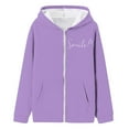 thumbnail image 3 of Jamsmile Toddler Girls Zip Up Hoodies Autumn Smile Print Hooded Sweatshirt Cute Jackets Outdoor Oversized For Teen Girls Coats, 3 of 4