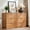 Brown, variant on LELELINKY 48" Fluted 6-Drawer Dresser with Metal Handle, Modern Farmhouse Chest for Bedroom, Blue