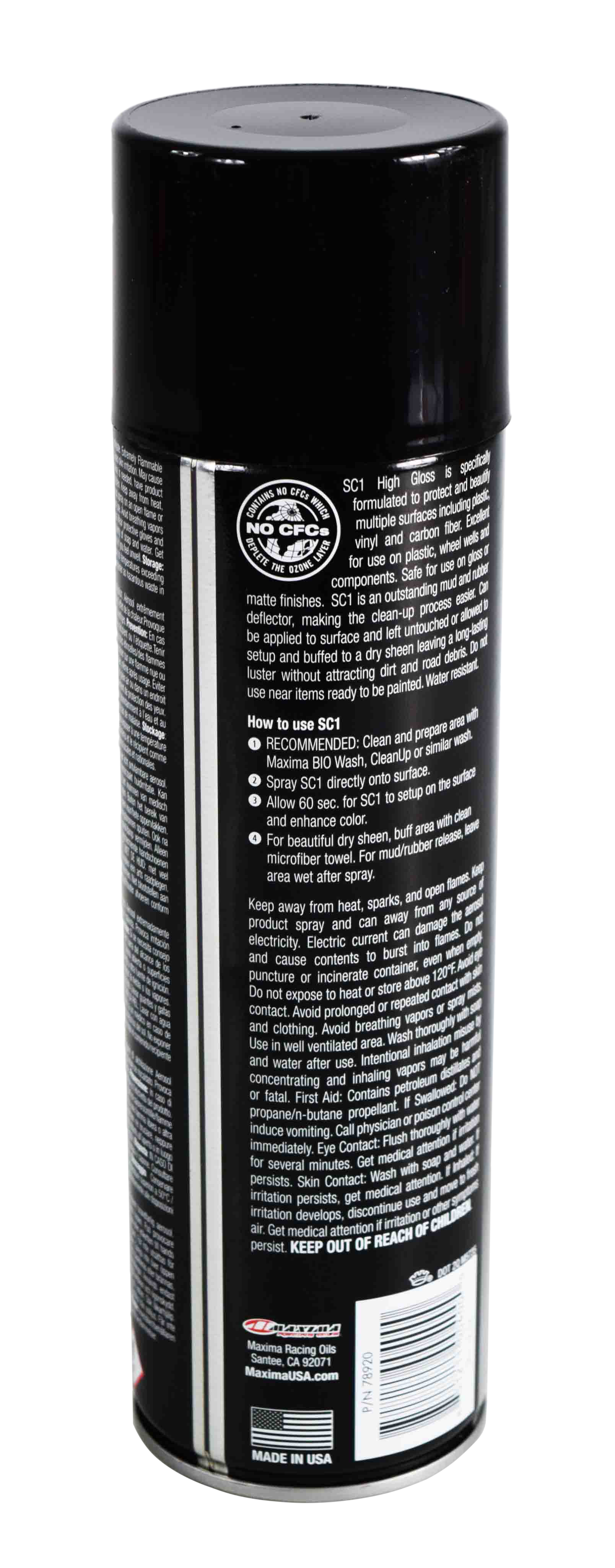 Maxima Racing Oils SC1 High Gloss Silicone Clear Coat Spray Cleaner 17.2 Fl.  Oz (6 Pack) w/ Air Freshener