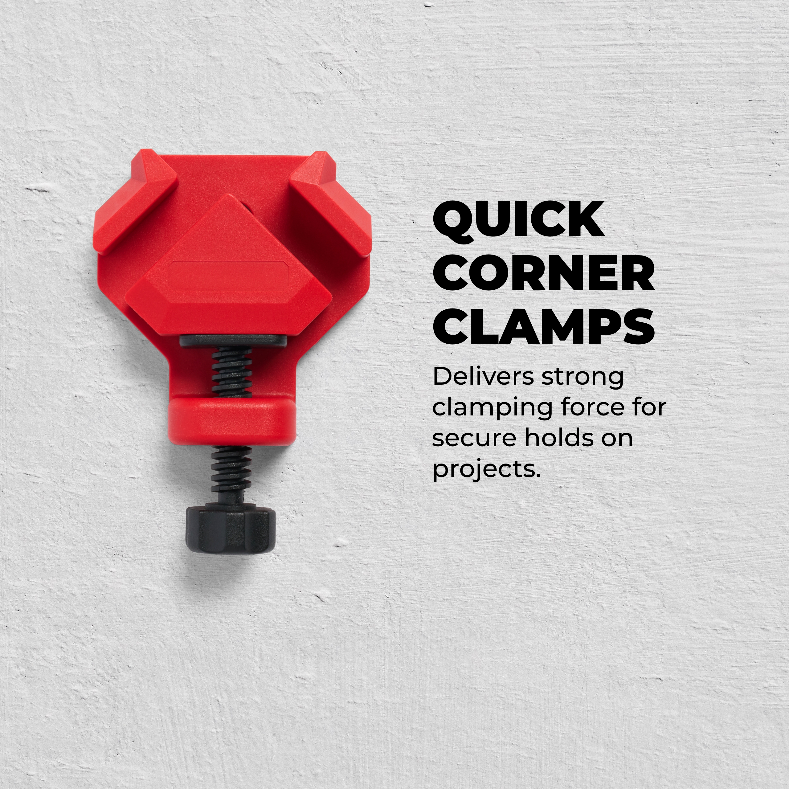 BuildSomething Quick Corner Clamps - Adjustable 90-Degree Clamps for Woodworking, Cabinet & Frame Assembly - Strong Hand Tools for Home Improvement & DIY - 4 Pack