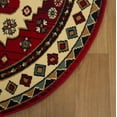 thumbnail image 6 of Impressions Abstract Floral Geometric Hand-Made Area Rug, 5' x 5', 6 of 6