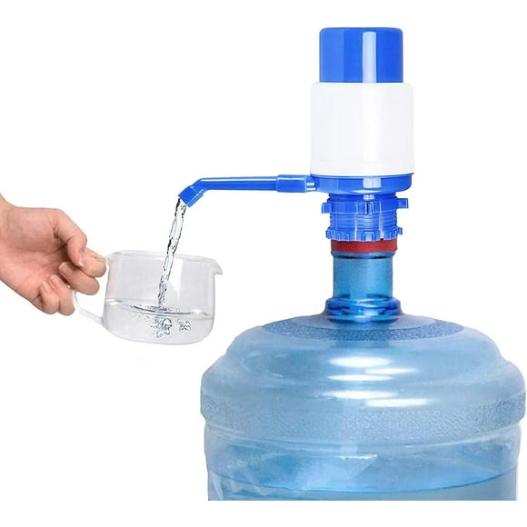 LAICAIW Portable Manual Water Pump, Water Bottle Hand Press Pump, Desktop Water Dispenser Pump for Water Jug, Easy Drinking Manual Water Pump with Dust Plug for Most 5 Gallon Water Coolers