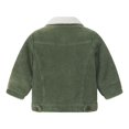 thumbnail image 4 of Abrigo Morubut de pana de invierno para niños pequeños con forro sherpa, color verde, 4 of 7