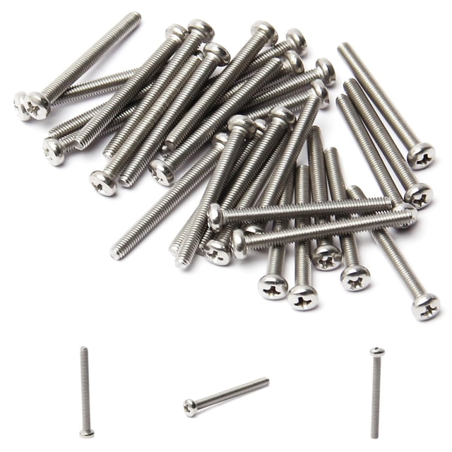 Huggeg 30 Pcs M3-0.5x30mm Petites Vis de Machine 304 Acier Inoxydable Phillips Vis de Tête de Poêle Vis de Réparation Électronique Vis Croisée Petites Vis Mini Vis pour Fixations de Micro Appareils UA824-6944