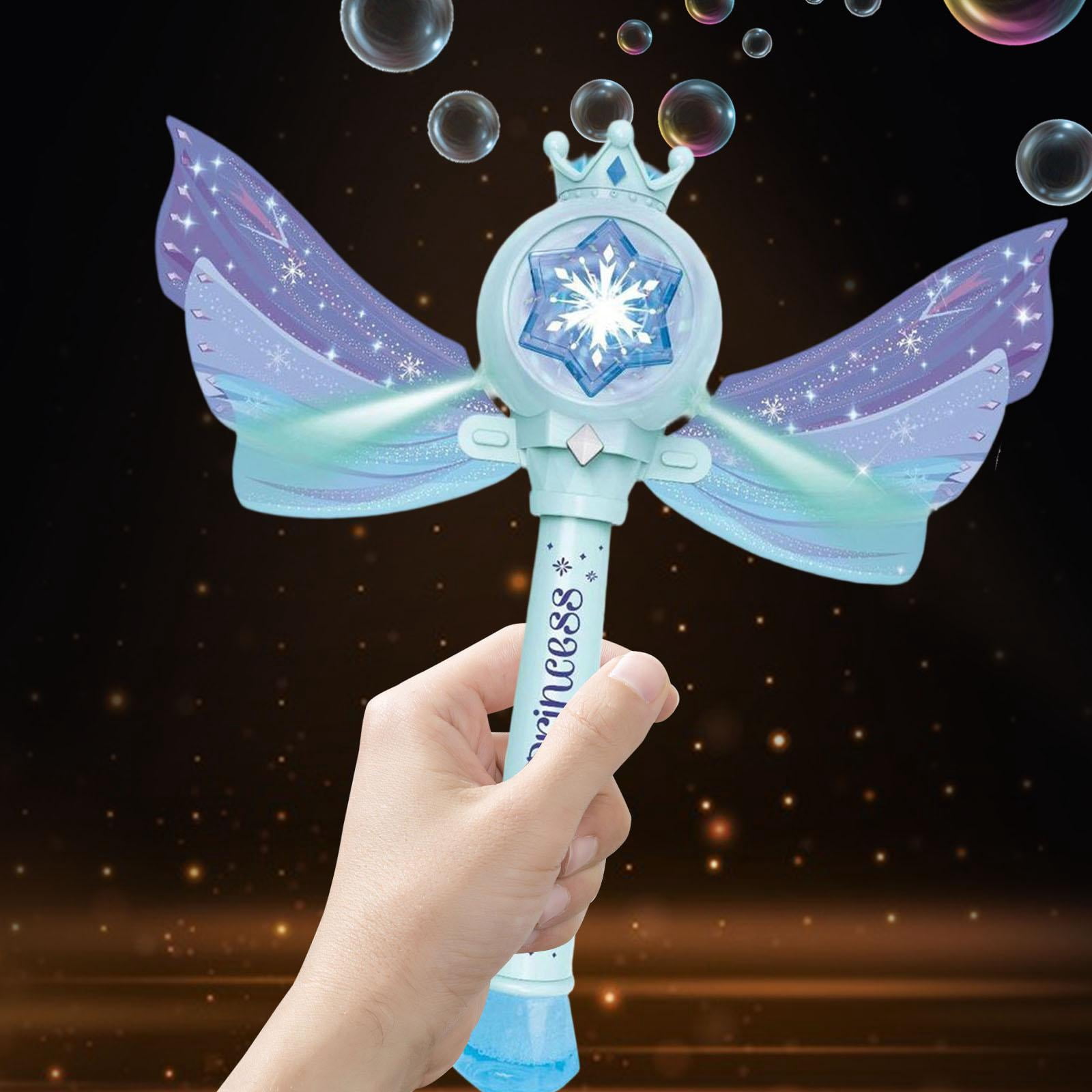 LeeQinersw Bubbles Machine Automatic Portable Funny with Lighting Garden Music Bubbles Maker Blue