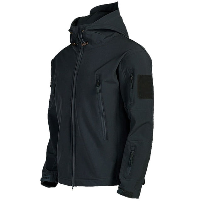 REDHOTYPE Veste Tactique Imperméable à Capuche pour Hommes en Polaire Chaude pour Randonnée Militaire