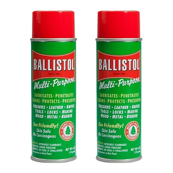 2 Pack Ballistol 6 oz Multi-Purpose Oil Lubricant Cleaner and Protectant for Wood, Metal, Rubber