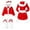 Red, variant on Women's Santa Outfit Long Sleeve Dress Red Christmas Hoodie Women Pants Set Festive Christmas Outfits Christmas Outfits Women