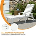 thumbnail image 2 of Uforic Outdoor Chaise Lounge Chair, Wide Armrest and Adjustable Backrest, Waterproof Resin Patio Lounger, 2 of 7