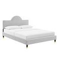 thumbnail image 2 of Modway Aurora Performance Velvet Full Bed in Light Gray, 2 of 10