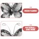 thumbnail image 5 of Mariposa de purpurina con malla de alambre transparente con gemas de 50 piezas (negro), 5 of 7