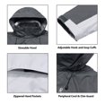 thumbnail image 2 of Little Donkey Andy Men's Waterproof Rain Jacket Outdoor Rain Shell Coat for Hiking,Golf,Travel Steel Gray/Light Gray S, 2 of 6