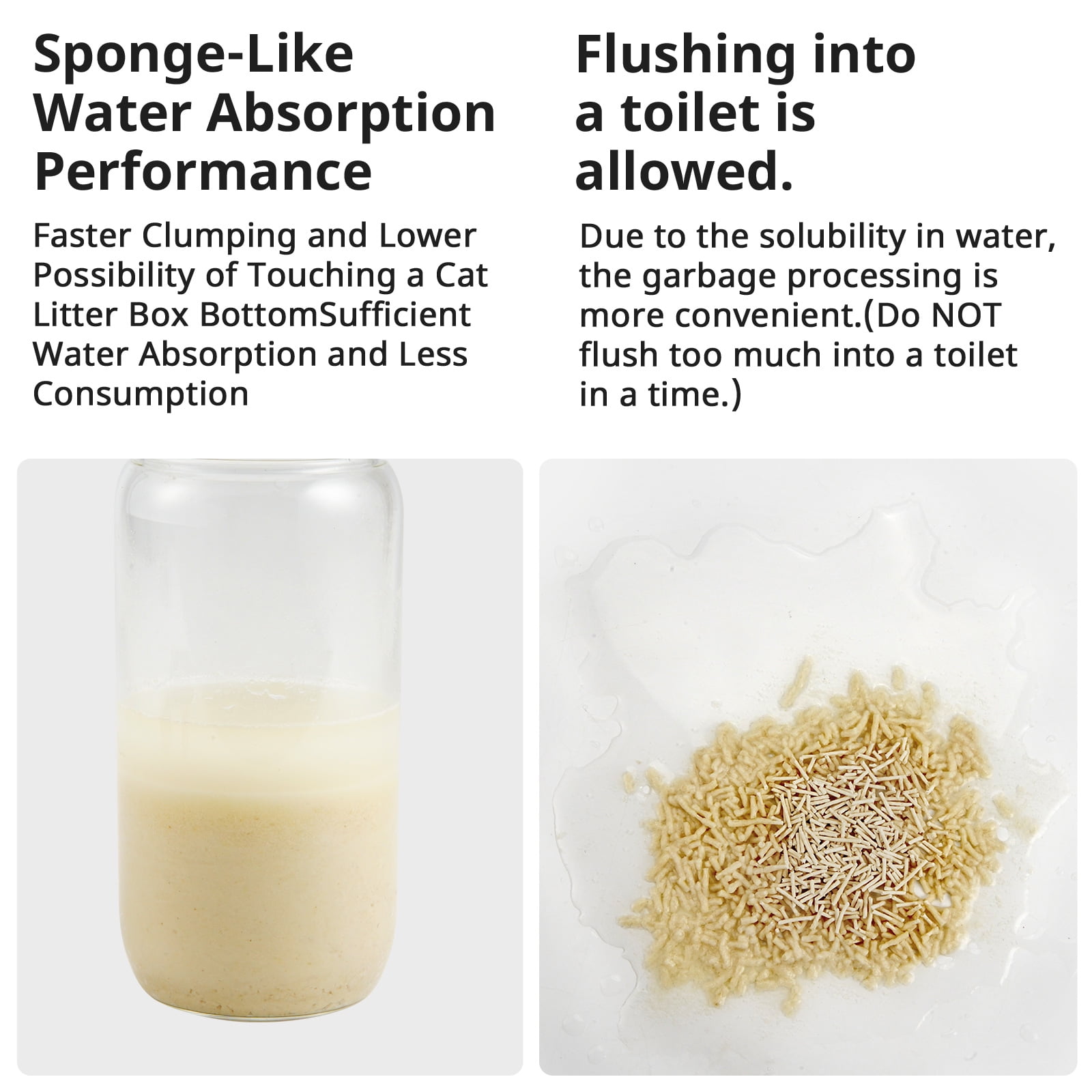 Tofu Cat Litter 11.2 LB  OR2 (5.6 lb×2bag) Clumping, 100% Natural Raw Materials, Clumping,Flush able,Ultra Absorbent and Fast Drying,Solubility in Water,Really Dust-Free,Less Scattering