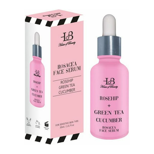 HOUSE OF BEAUTY Rosacea Serum Rosehip, Green Tea, Cucumber for Face