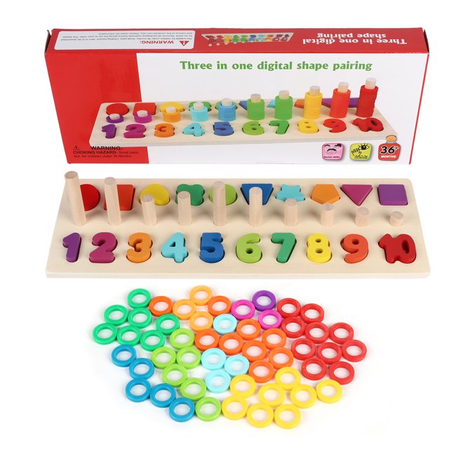 Children Toy Matching Puzzles Toy Children Educational Toy Intelligent Toy 3in1 Intelligent Children Matching Puzzle Early Education Block Matching Puzzles Kid Toy3in1 Rainbow
