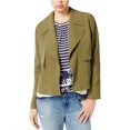 thumbnail image 1 of maison Jules Mujer Trench Chaqueta, Verde, Mediana, 1 of 1