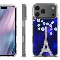 For iPhone 17 Pro Max Protective Shockproof Phone Case, by OneToughShield - Eiffel Tower Stars