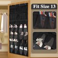 thumbnail image 5 of Xhy Over The Door Shoe Organizer 28 Mesh Pockets Closet Hanging Shoe Rack Storage Holder Hanger Bag White, 5 of 11
