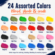 Pointer Premium Assorted Colors Oil Pastels 24 Count