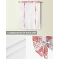 thumbnail image 5 of Red Pink Flowers Tie Up Curtains for Kitchen Bathroom Bedroom Windows 63 Inch Length, Watercolor Summer Botanical Floral Balloon Drape Curtains Shade Rod Pocket Drapery Curtain Panel, 46"x63", 5 of 7
