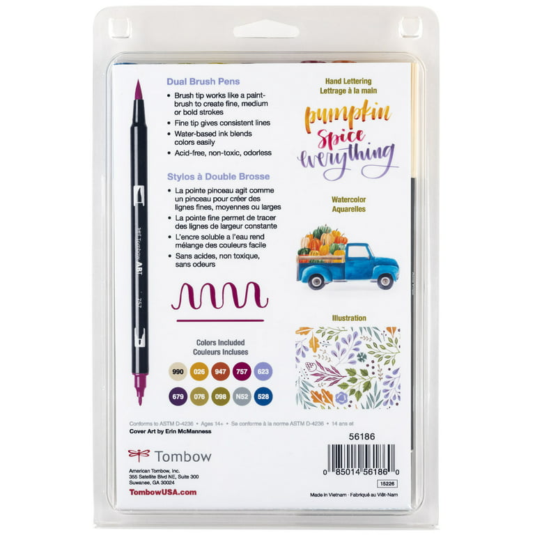 Tombow Dual Brush Pen Art Markers - Retro Pack of 10 – Pearl River
