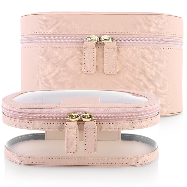Organizadora Maquillaje Cosméticos Sólida Juego 2 Bolsas PU para Mujeres Y Niñas