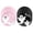 C, variant on Halloween Disposable Tableware, 10pc Black Pink Ghost Paper Plates for Home Party Table Decoration (7 Inch)
