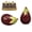 Eggplant, variant on BIA Vegetable Salt & Pepper Shaker Set, Green Artichoke Lead-Free Ceramic Kitchenware (5.95" x 3.1") - Decorative Dining Table & Countertop Spice Accessories for Seasoning & Display