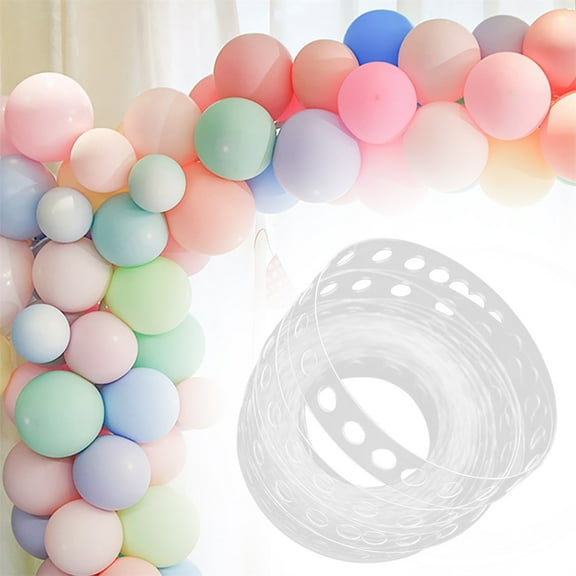 YAZHPA Balloon Arch Strip Kit for Garland,5M Transparent Flexible Plastic Balloon Tape Strips for Party Wedding Birthday Baby Shower Decorations