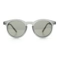 thumbnail image 4 of Retro Iconic Color Mirror Round Horn Rim Hipster Plastic Sunglasses Slate - Black Mirror, 4 of 8