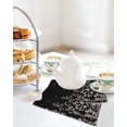 thumbnail image 4 of Black Botanical Kitchen Dish Towels for Drying Dishes Set of 2, Dragonfly Flower Leaf Retro Style Waffle Weave Microfiber Hand Tea Bathroom Towels Quick Dry & Absorbent Towel 12x12, 4 of 7
