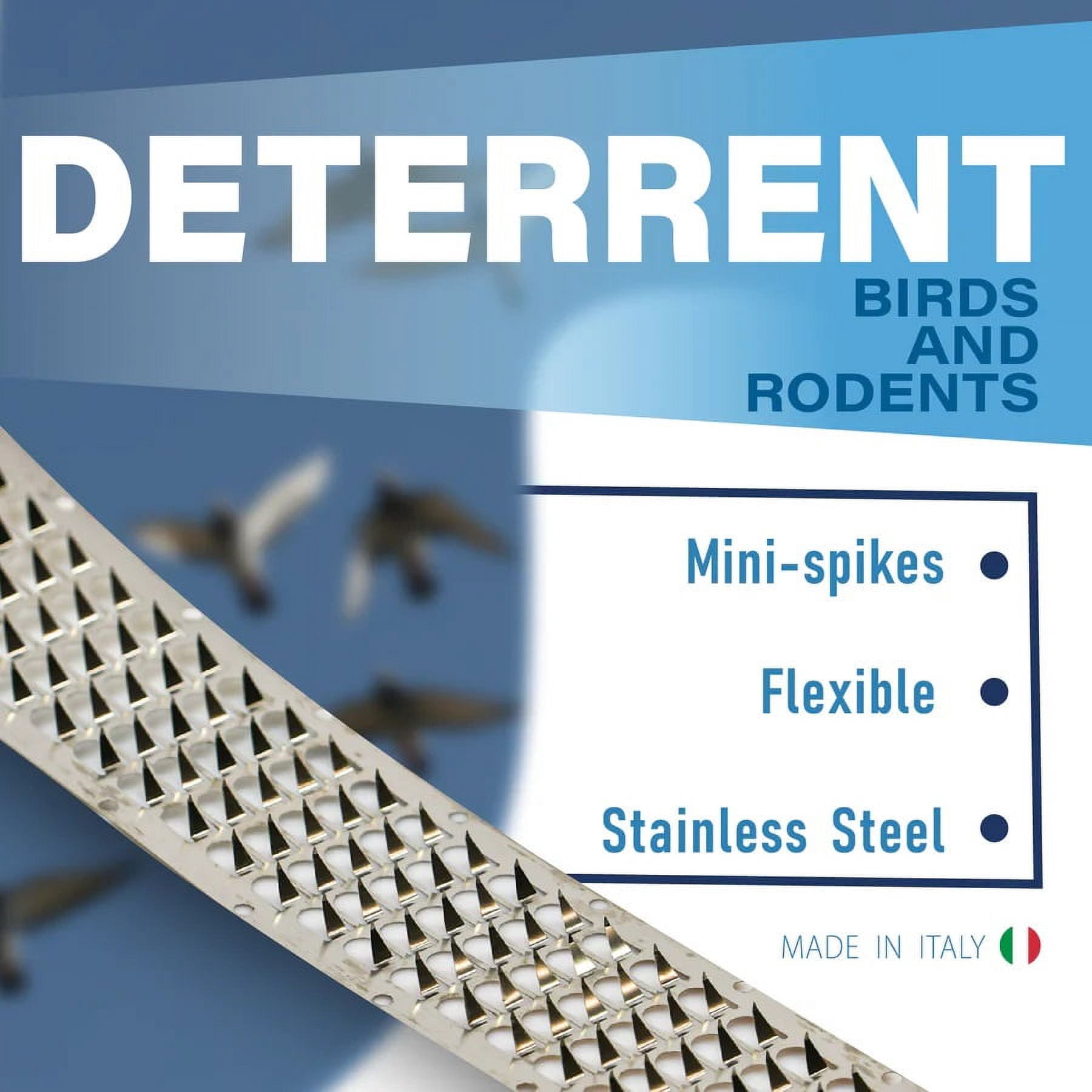 Mini Spikes for Bird and Animal Control, 3 in wide, 10 ft long