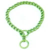 Platinum Pets Stainless Steel Chain Training Dog Collar, 22 in x 4 mm, Corona Lime
