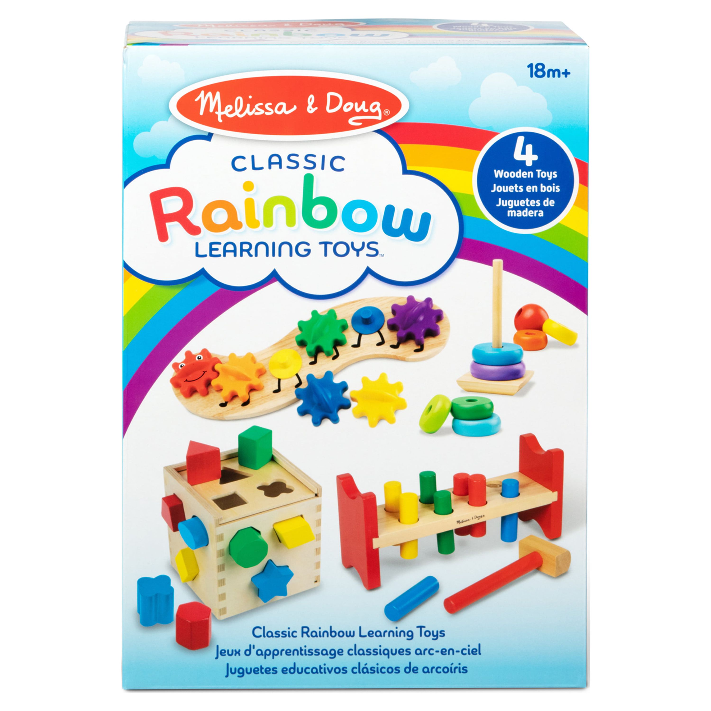 Melissa & Doug 4 Wooden Classic Rainbow Learning Toys - image 4 of 10