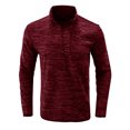 thumbnail image 4 of Fesfesfes Blouse Shirt for Men Outdoor Long Sleeve Zipper Turtleneck Shirts Solid Sweatshirts Bottoming Shirts Tops T-Shirts, 4 of 6