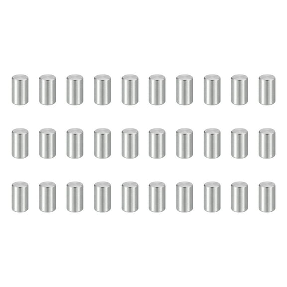 Uxcell 50pcs Dowel Pins M5(5mm) x 10mm 304 Stainless Steel Cylindrical Shelf Support Peg Pin Rod Fasten Elements for Metal Devices Wood Furniture DIY Installation, Silver