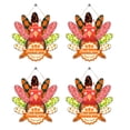 thumbnail image 1 of Bewildely 4 piezas, colgante, letrero de madera de pavo de Acción de Gracias, decoración del hogar, pavo de otoño, ideal para cocinas, hogares Decoración del hogar B, 1 of 6