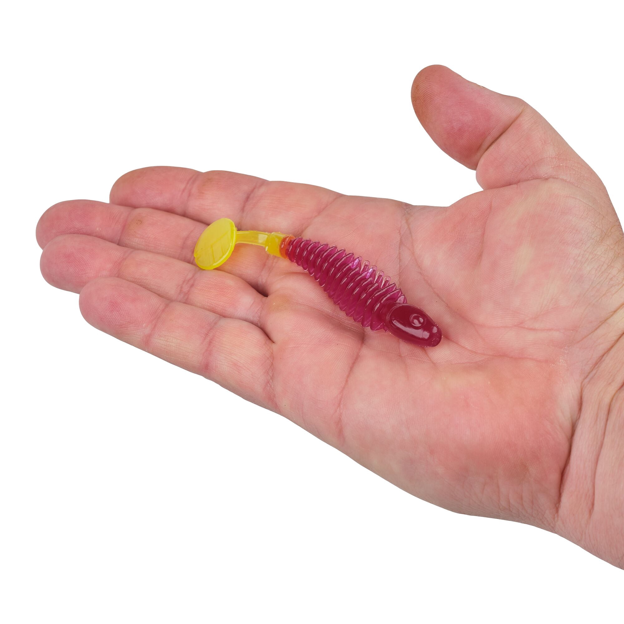 Berkley PowerBait® Bonefish, 3.25 in, Swimbaits, Purple/Chartreuse (8 Count)