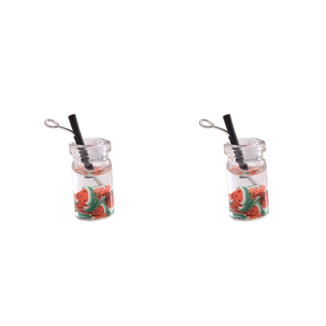 Monstrate Llavero llavero mano de obra decorativa fresa mujer accesorio multifuncional llavero sandía 11*14mm Sandía11*14mm 2piezas Monstrate CBP267530