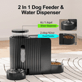 thumbnail image 3 of Nomipaw Cat Dog Feeder and Waterer - Automatic Gravity Feeding - Two-in-One - 0.8 Gallon Each Feeder - Black, 3 of 9