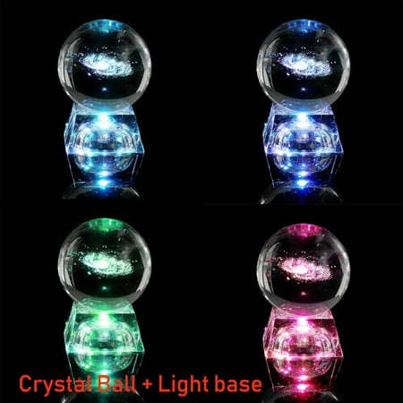 Laser Quartz Crystal - Miniatures Milky Way Galaxy Crystal Ball 3D Laser Engraved Quartz Glass Ball Home Decor Gift