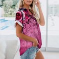 thumbnail image 4 of Blusa con estampado floral de manga corta con cuello en V para mujer OAVQHLG3B Store  lin121212, 4 of 4