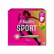 Playtex Sport Tampons, Unscented, Regular/Super (32 Count)