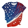 thumbnail image 6 of Cavosen Patriotic Tops for Women Plus Size Patriotic Short Sleeve Crewneck Shirts Lady 5X Independence Day Casual Tops Funny 4th of July Tunic Tees Patriotic Blouses, 6 of 6