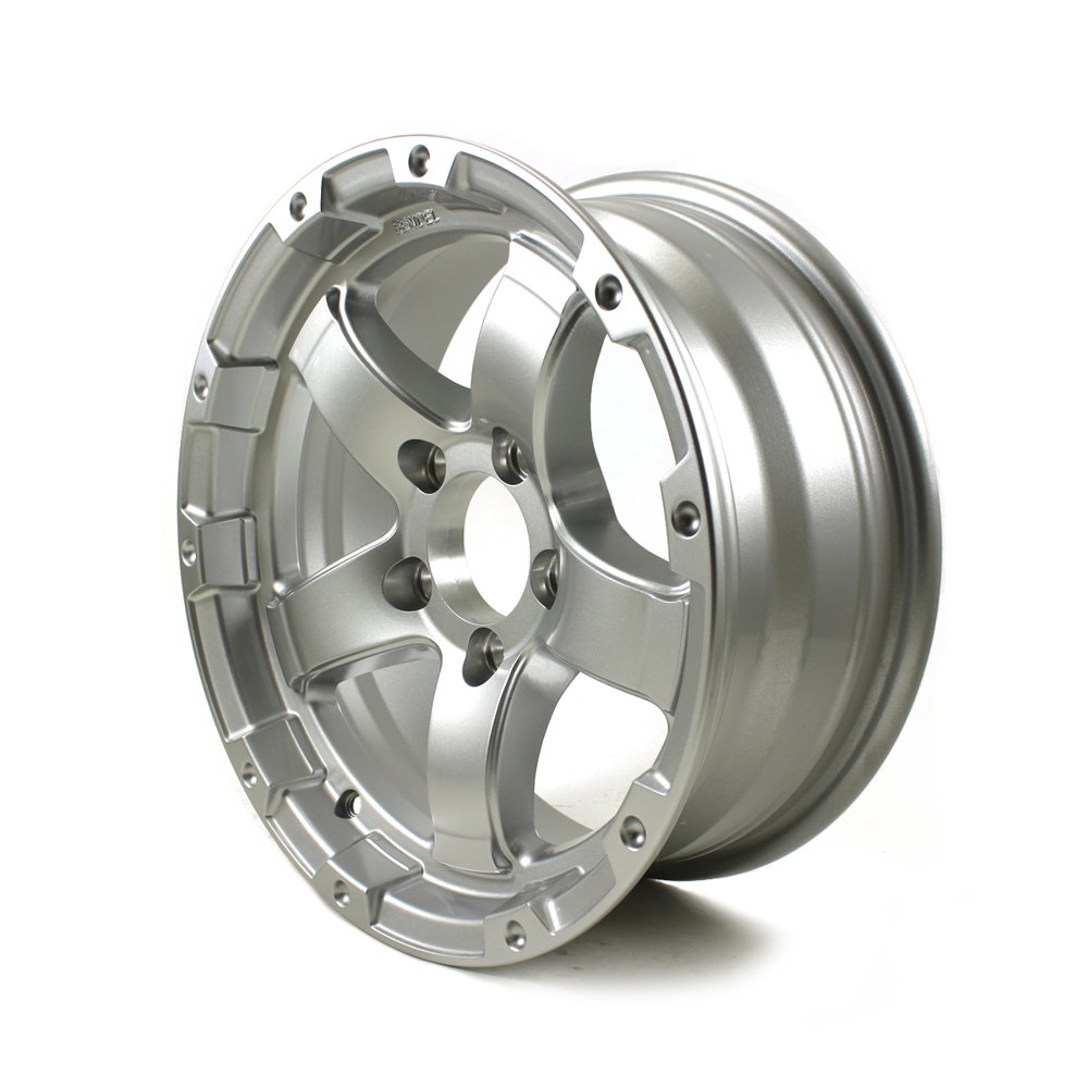 15X6 5Lug on 4.5" Aluminum T08 Trailer Wheel Silver T0856545S